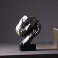 thumbnail image 3 of Figura cara Figuras de estante abstractas, estatua artesanal, decoración de mesa, adornos, muebles , D, 3 of 9