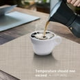 thumbnail image 2 of Astarin Placemats, Woven Crossweave Placemat for Dining Table, PVC Vinyl Kitchen Mat, Set of 4, 12x18 Inches, Beige, 2 of 7