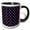 Black/White, variant on 3drose, Black and Purple Polka Dot Print, 11oz Mug