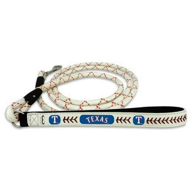 Texas Rangers Pet Leash Leather Chain Baseball Size Medium