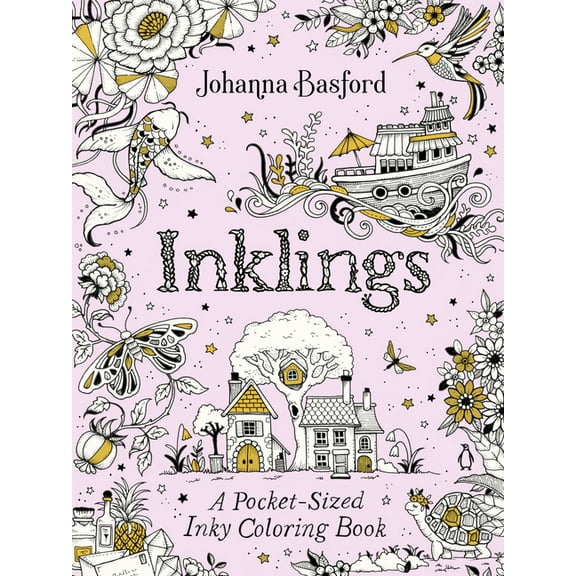 Inklings: A Pocket-Sized Inky Coloring Book (Paperback)