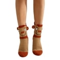 thumbnail image 4 of ZAXARRA Chaussettes Décontractées pour Femmes Hiver Automne, Style Animal Patchwork Antidérapant Chaussettes de Sol, 4 of 9