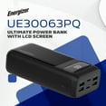 thumbnail image 2 of Energizer Power Bank 30000mAh - USB-C 30W Outputs Fast Charging Battery Pack, USB-A 18W with 4 Outputs & LCD Screen for Android/iPhone 15 16 Plus Pro Max/iPad Tablet and etc_UE30063PQ, 2 of 10