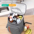 thumbnail image 4 of relayinert WEYOUNG 18L Thermal Rucksack Waterproof Outdoor Backpack Barbecue Cooler Bag Oxford Cloth School Pouch Compartments Pocket Black, 4 of 9