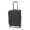 iFLY Softside Luggage Glamour 20" Carry-On Luggage, Black/Pink