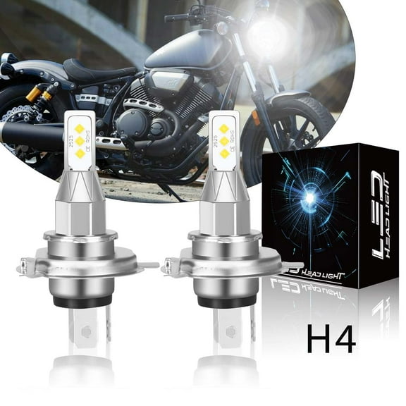 FZPJJNB For Yamaha V Star XVS950 - 9003 H4 LED Headlights Bulbs 55W 6000K White,Pack of 2