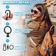 thumbnail image 3 of Uxcell Keychain Clips with O Rings, 2 Pcs Quick Release Key Chain Rings Spring Double Ring Keychain Holder Spring Snap Hook Organizer for Car Keys, Backpack, Women, Man, Black, 3 of 7