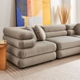 thumbnail image 5 of Modway Jubilee 5-Piece Modular Performance Velvet Sectional Sofa in Taupe, 5 of 10