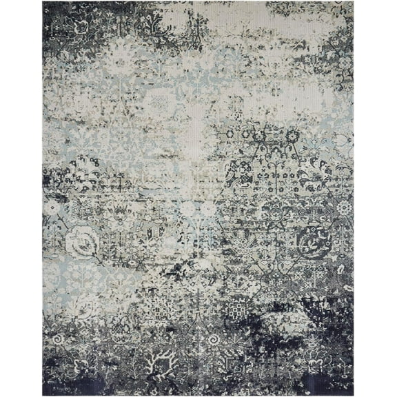Kalaty Modena Area Rug MO-360 Contemporary Blue Distressed Faded, Blue, 12' x 15'