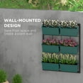 thumbnail image 3 of Outsunny 3-Tier Wall Planter with 6 Pots for Indoor and Outdoor, Green, 3 of 9