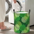thumbnail image 5 of Fuzoiu Green Flower Print Circular Hamper,Laundry Basket with Handle,Collapsible Laundry,Dirty Clothes Storage Basket,for Bedroom Bathroom Dorm Living Room-Small, 5 of 6
