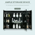 thumbnail image 4 of kleankin LED Lighted Medicine Cabinet with Mirror, 35.5"W x 25.5"H Wall Mounted Bathroom Cabinet, 4 of 8