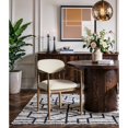 thumbnail image 2 of Meridian Furniture Riccio Cream Performance Fabric Dining Arm Chair (Set of 2), 2 of 5