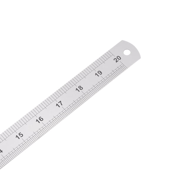 Règle Métal 50 Cm (20 Pouces) – Double Graduation Pouces Et Cm, Bords Droits