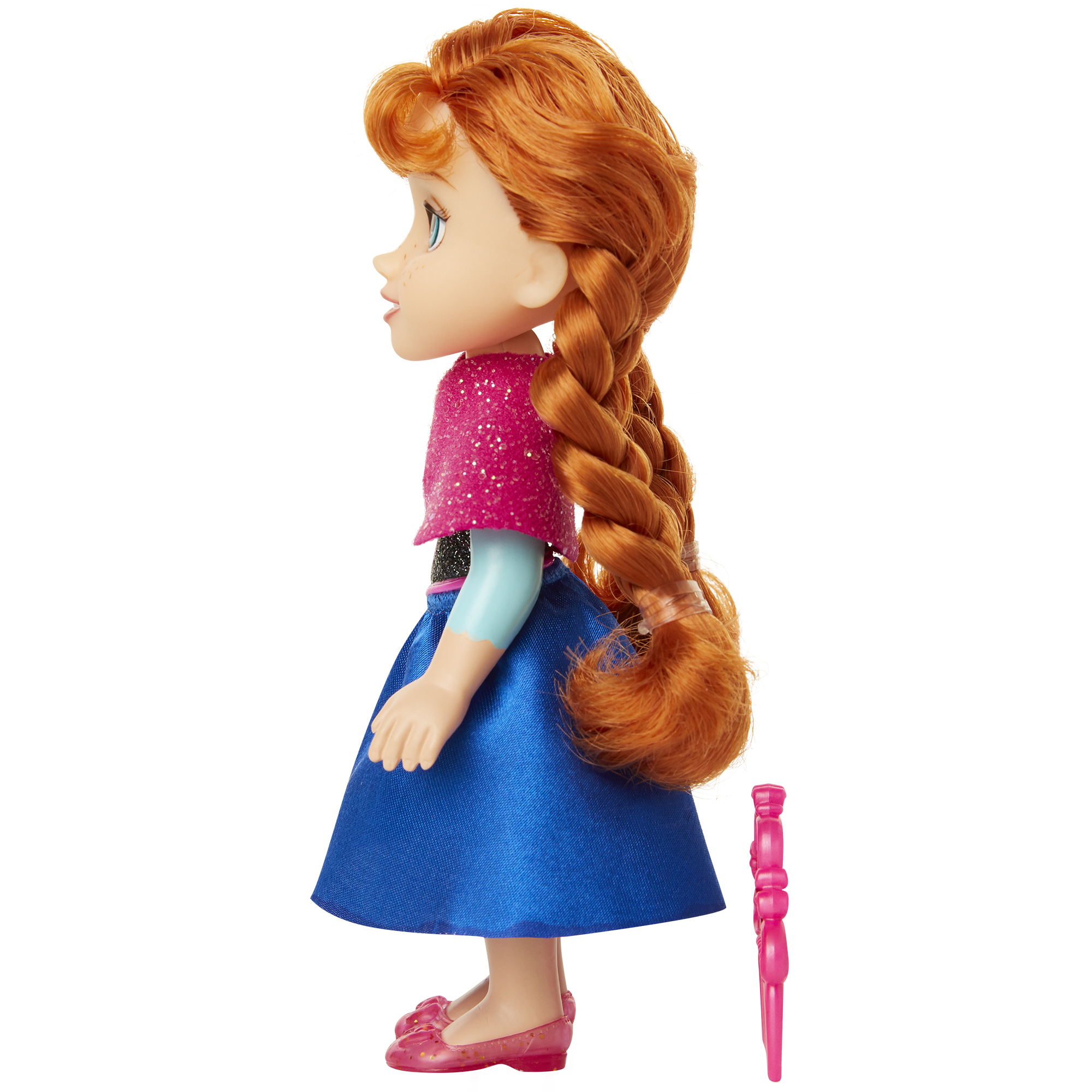 Disney Frozen Princess Anna 6" Petite Doll with Glittered Hard Bodice and Comb - image 3 of 6