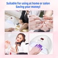 thumbnail image 5 of Caveen Nail Dryer, 48W UV LED Nail Lamp with Automatic Sensor, Portable UV Light for Gel Nail Polish, Quick-drying, 3 Timer Setting, 5 of 10