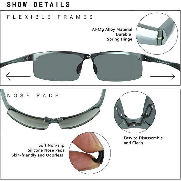 Duco Mens Sports Polarized Sunglasses UV Protection Sunglasses for Men  8177s 