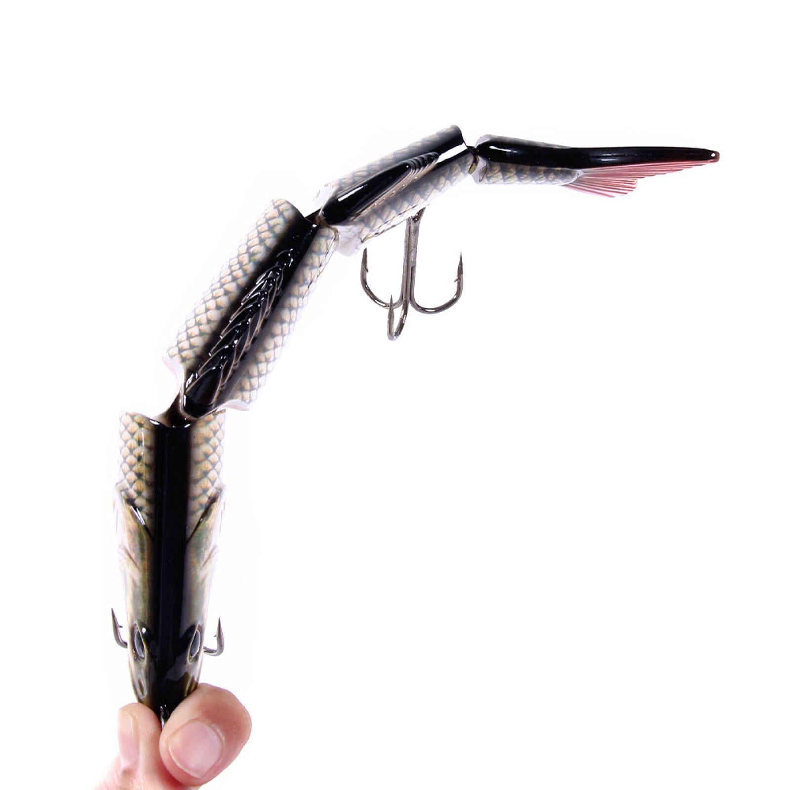 HENGJIA Fishing Lures, 5pcs Large Multi Jointed Fish Fishing Kits Slow Sinking Lifelike Swimbait Freshwater and Saltwater for Trout Bass Lures, 9.45"/4.94oz