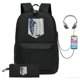 thumbnail image 2 of Mochila Attack on Titan para mujer y hombre, suave, 2 piezas, antibloqueo, mochila escolar, portátil, impermeable, capacidad de viaje, mochilas, 2 of 5