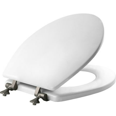 - Mayfair Round White Wood Toilet Seat