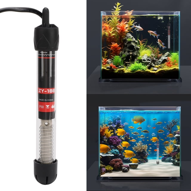 Calentador Sumergible para Acuario, Termostato Autico, Calentador de Vidrio, Agua Salada Marina, Agua Dulce