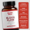 thumbnail image 3 of Blood Flow PQQ Blend HealthHack L-Arginina Resveratrol CoQ10 Glicinato de Magnesio Vitamina B3 D3 60 Cápsulas, 3 of 7