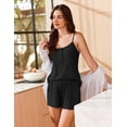 thumbnail image 5 of Ekouaer Pajamas for Women Set Lingerie Pjs 2 Piece Cami Sleepwear Ribbed Knit Shorts Set, 5 of 6