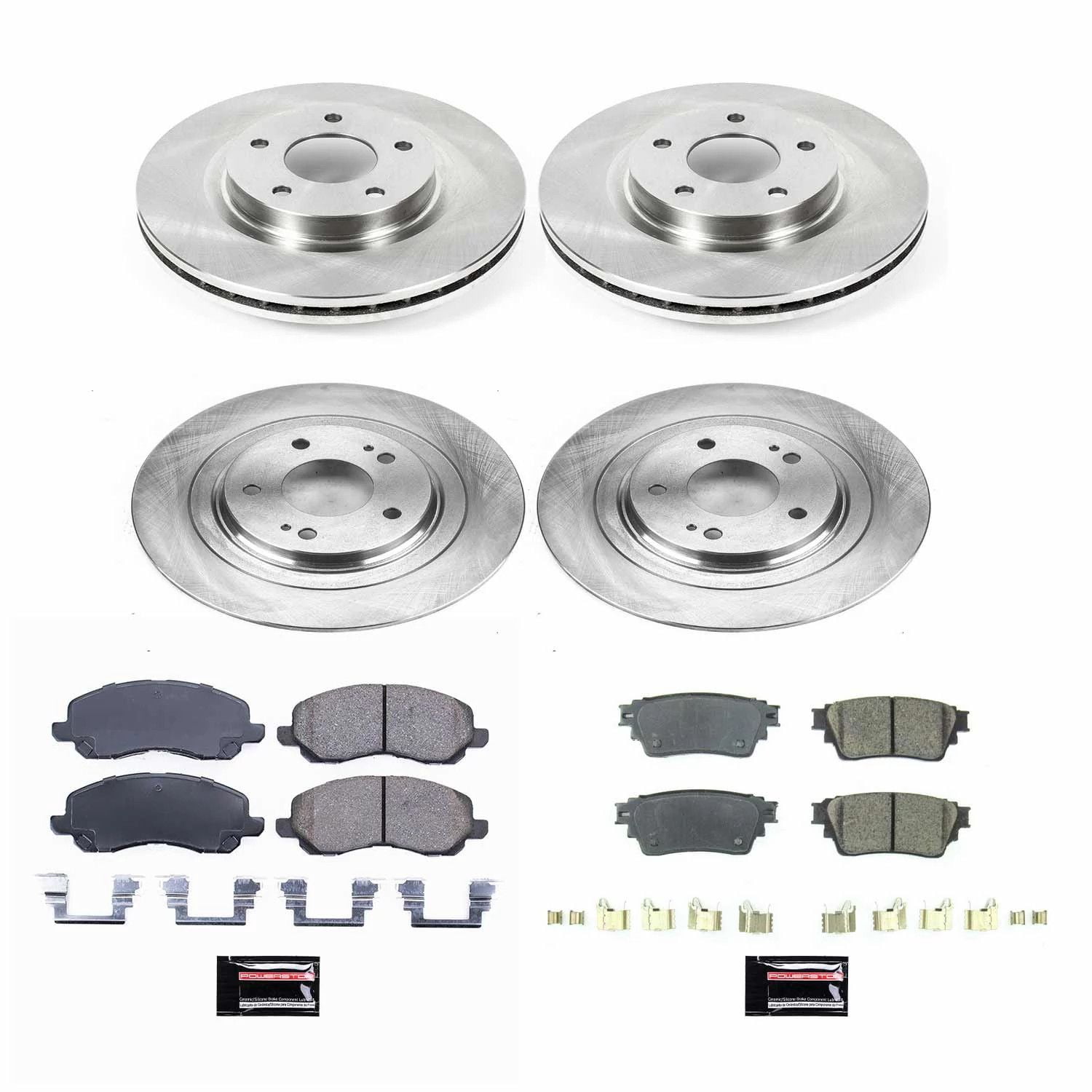 PowerStop Front and Rear Stock Replacement Brake Pad and Rotor Kit Fits: MITSUBISHI Select Models KOE8397
