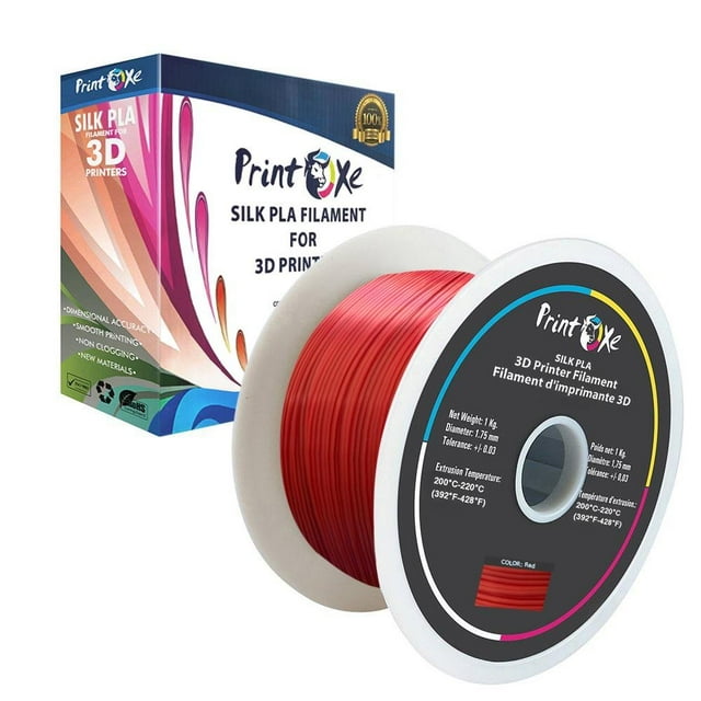 3D PLA Like Silk Red Colour Printing Filament 1.75 mm Diameter - 1 Kg Net