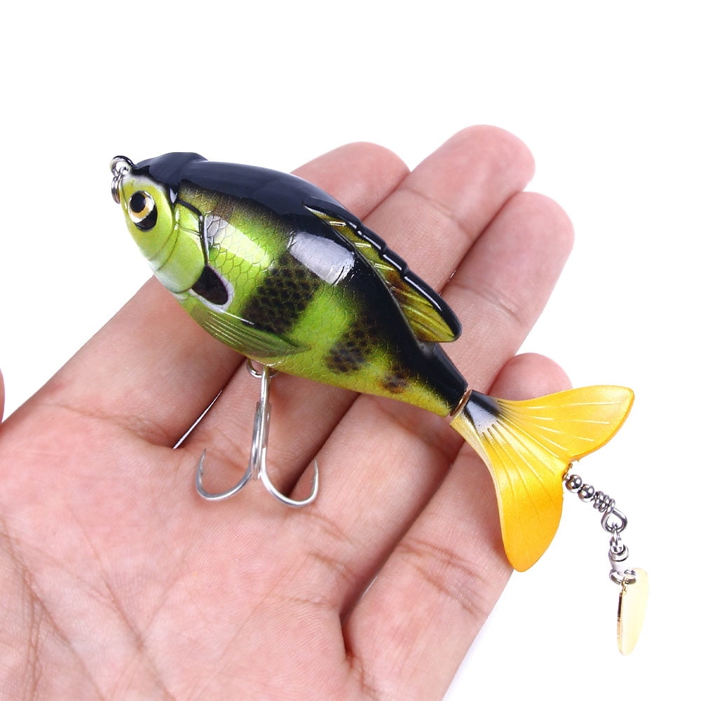 HENGJIA  Fishing Lures, Topwater Floating Rotating with Sequins Tail Artificial Hard Bait Fishing Lures Swimbaits Slow Sinking Hard Lure Fishing Tackle Kits