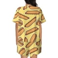 thumbnail image 3 of Rocae Hot Dogs for Two Piece Sleepwear Pajamas Sets for Women Soft Short-Sleeved Pjs with Lounge Shorts Medium, 3 of 9