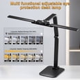 thumbnail image 2 of 24W LED Desk Lamp with 2-in-1 Weighted Base & Clamp, 26.8" Dual Monitor Light Bar, Remote, Eye-Caring Red Light Beads, Stepless Dimming, Adjustable Architect Swing Arm for Home Office, Black, 2 of 7
