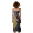 thumbnail image 2 of Vintage Rottweiler Portrait Print Slim Fit Midi Cami Dress, Dog Pet Lover Fashion Summer Maxi Sexy Casual Dress For Women, 2 of 4