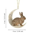 thumbnail image 3 of Christmas Ornaments Animals Sitting On the Moon Ornaments for Christmas Tree Doubleprinted Acrylic Hanging Pendant for Christmas Tree Decorations Window Wall Hanging Ornament Living Room Decoration, 3 of 4