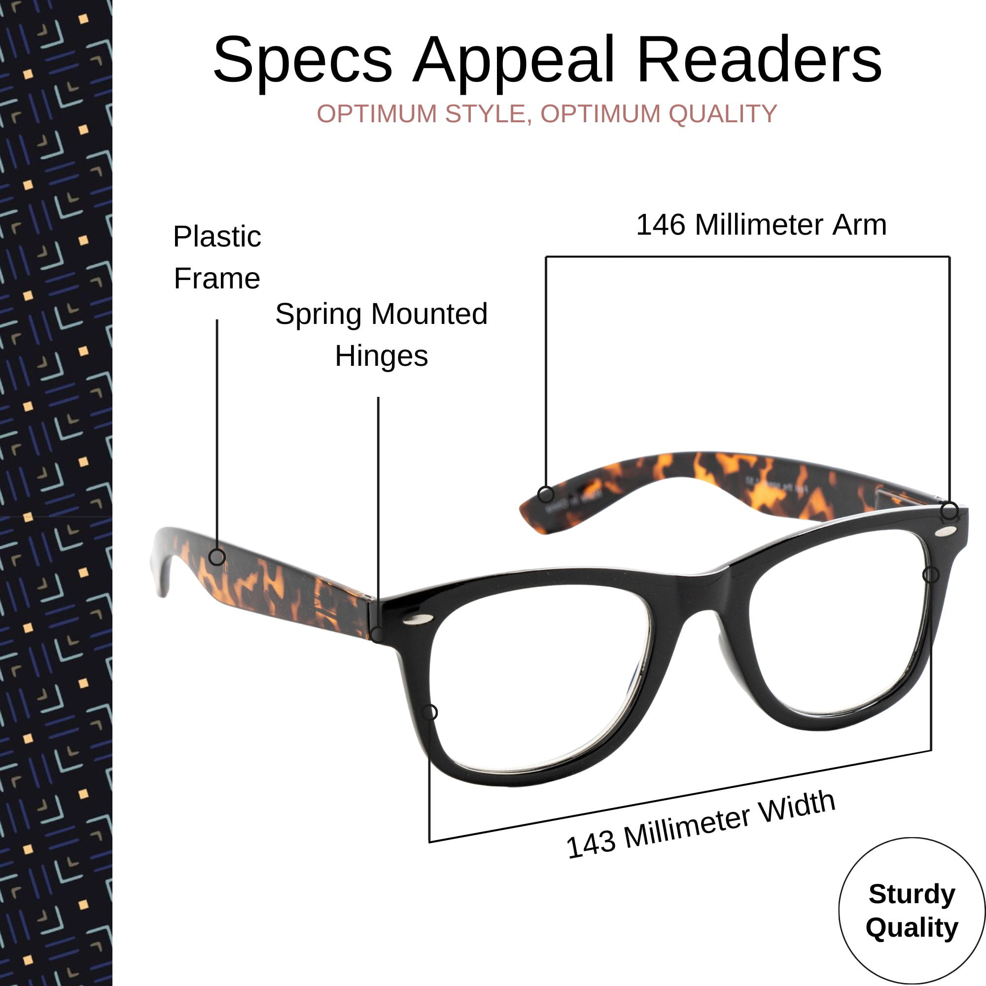 Optimum Optical Signature Blue Light Filtering Readers - Specs Appeal, +1.50