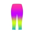 thumbnail image 4 of RYRJJ Tie Dye Capri Leggings for Women High Waisted Stretch Knee Length Leggings Casual Summer Workout Athletic Running Yoga Capris Pants, 4 of 5