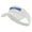 White, variant on Football Bulldog Logo Embroidered Cotton Twill Sun Visor - Navy OSFM