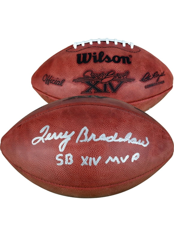 Terry Bradshaw Pittsburgh Steelers Autographed Super Bowl Football with "SB XIV MVP" Inscription - Fanatics Authentic Certified