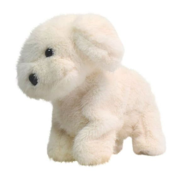 Interactive Command-Controlled Plush Bichon Frise Dog Toy, Realistic White Stuffed Puppy With Voice-Activated Functions, For Kids Playtime, Toddlers Educational Learning, Pet