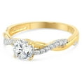 thumbnail image 2 of Ioka - 14K Solid Yellow Gold Round Cut CZ Wedding Engagement Ring - Size 7, 2 of 7
