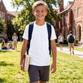 thumbnail image 6 of THDHVS Boys T Shirts,Solid Color Quick Dry Round Neck Short Sleeve T-shirt Breathable Fitness Athletic Wear for Kids, 6 of 9