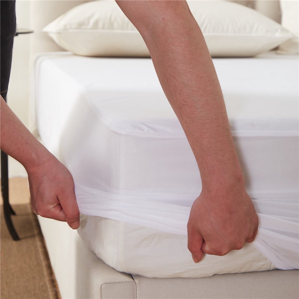 JML Full Size Fitted Mattress Protector, Waterproof Soft Mattress Cover
