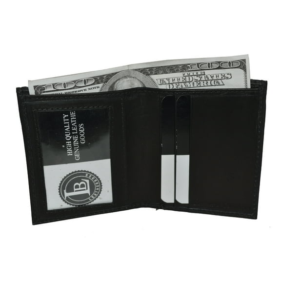 Wallet Small Card Holder with an Outside ID Window and Money Pocket