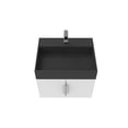 thumbnail image 4 of Amazon 24" White Wood Floating Vanity Black Top and Chrome Trim, 4 of 20