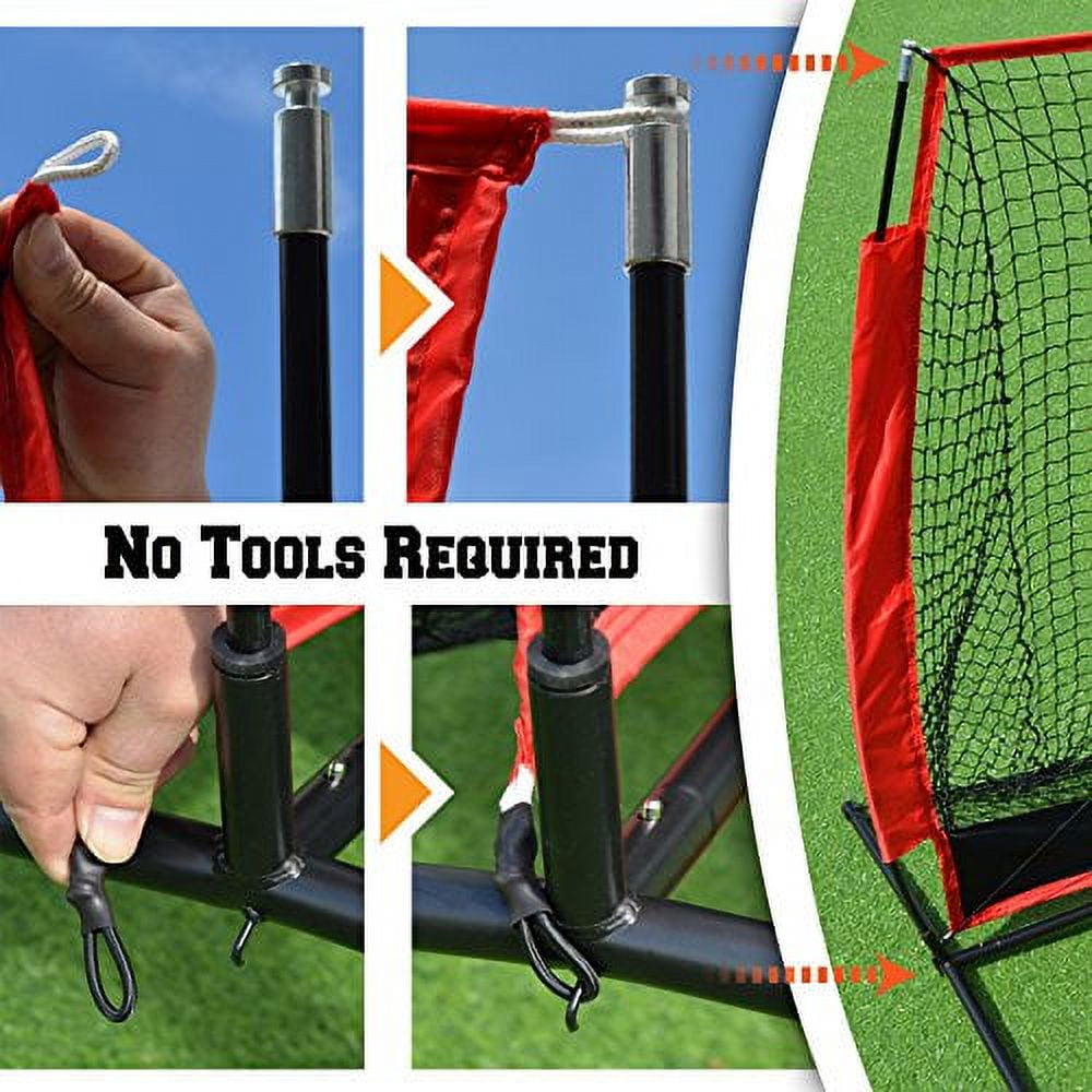 Sunrise 5' x 5' Baseball and Softball Practice Net with Strike Zone Target and Carry Bag