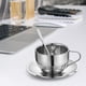 thumbnail image 4 of Tazas de Acero inoxidable perfecl doble pared con Platillo 180ml Plata, 4 of 7