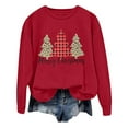 thumbnail image 4 of WEAIXIMIUNG Sweatshirts Grande Taille pour Femmes 3X Imprimé de Noël Décontracté à Manches Longues Pull Col Rond Sweat à Capuche, 4 of 4