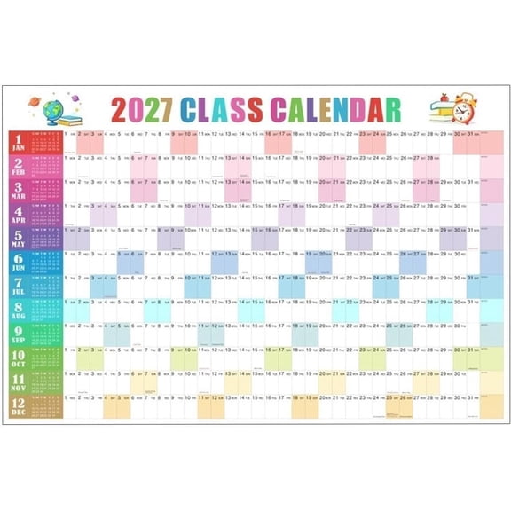 2027 Large Erasable Wall Calendar – 12 Month Reversible Family Planner, Yearly Annual Wall Planner Full Year on One Page for Home, Office, School & Travel(Z)
