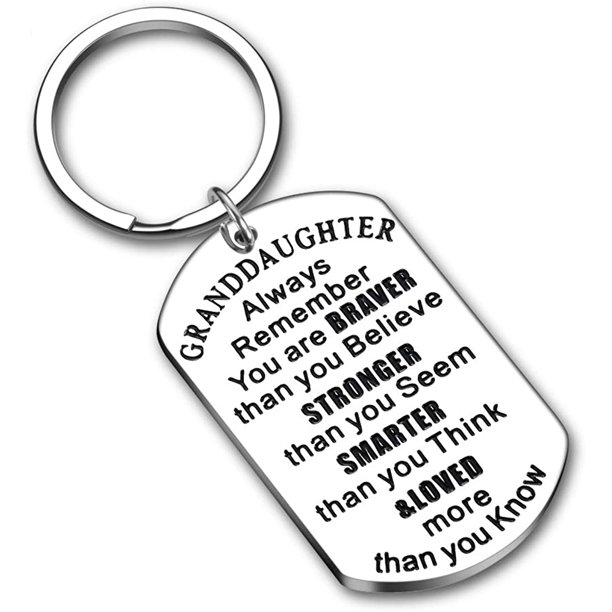 Womens Stocking Stuffers for Granddaughter Gifts From Grandma Nana Grandpa  To My Badass Granddaughter Keychain Gifts for Granddaughters from