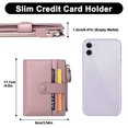 thumbnail image 5 of FALAN MULE Small Wallets for Women RFID Blocking Slim Bifold Leather Womens Wallet with Zipper Coin Purse, 5 of 8